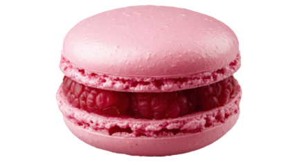 pink macaroon isolated on white