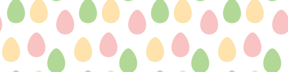 Seamless easter pattern with ornamental eggs. Vector pastel multicolor holiday decorations, backgrounds and textures. For fabric, textile, wrapping paper, packaging, web