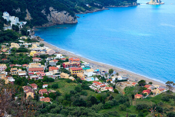 view of the bay on Corfu Island