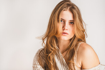 Naklejka premium Frau, Gesicht, jung, blond