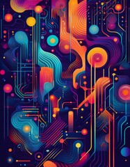abstract wallpaper illustration, symbolic for artificial intelligence