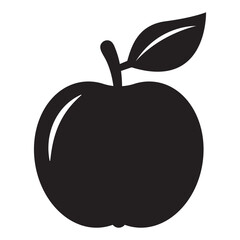 Apple icon. Apple with leaf icon..