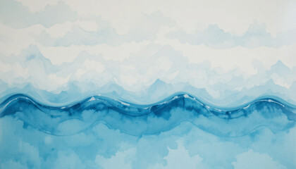 Obraz premium Blue Watercolor Wall for Artistic and Creative Backgrounds