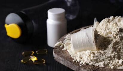 Dry Protein and Sports Supplements.