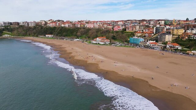 Flying along Ereaga Beach