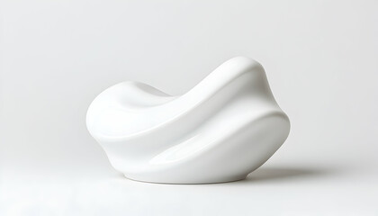 Abstract white ceramic sculpture