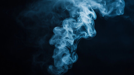 Ethereal Steam Ascension on Dark Canvas - Atmospheric Lighting and Enigmatic Forms