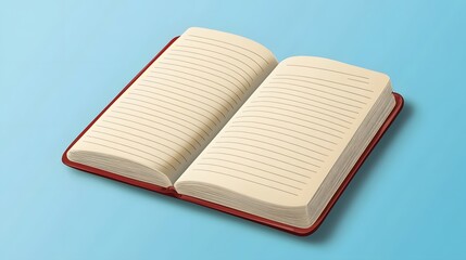 Professional notebook illustration isolated on white background for business and education concepts