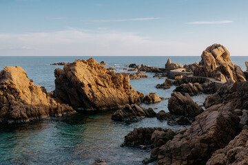 rocky coast of the sea