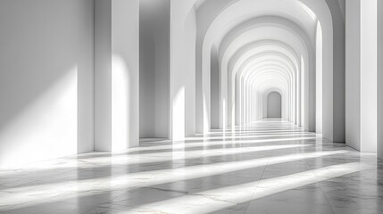 Fototapeta premium Minimalist Abstract Design with Geometric Shapes and Soft Lighting for Modern Interior Showcase