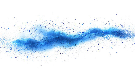 Watercolor Blue Galaxy Sky with Stars Background in white & transparent