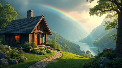 house in the mountains