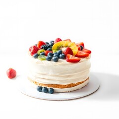Vibrant Three-Layer Fruit Cake