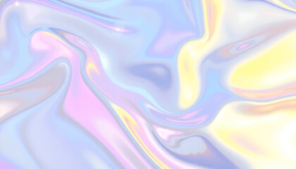 Obraz premium Abstract trendy holographic background. Real texture in pale violet, Abstract background in psychedelic Vaporwave style like in old retro tie-dye design of 70.