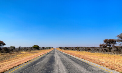 African Highway A7 from Windhoek to Otjiwarnongo, Namibia