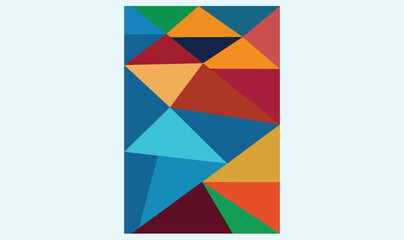 Abstract Geometric Pattern with Vibrant Colors and Triangles