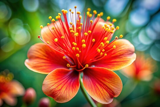 Padauk Flower Closeup, Exotic Blossom, Nature Photography