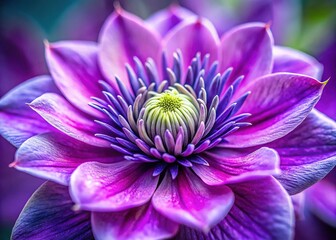Purple Bonnet Flower Closeup Beauty