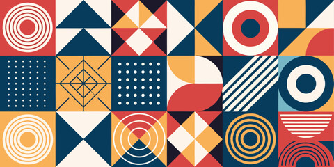 Obraz premium a-bold-abstract-composition-with-geometric-shapes