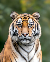 Majestic tiger portrait in natural habitat