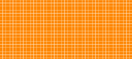 Orange and white striped plaid fabric texture background 