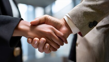 The handshake signifies partnership and collaboration.  