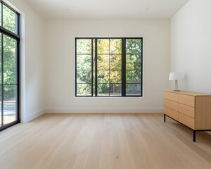 Obraz premium Modern, bright room with large window