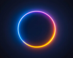 Obraz premium Neon circle graphic design