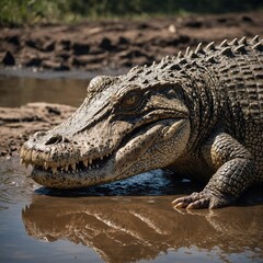 Fototapeta premium alligator in the everglades