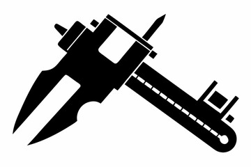 calipers line art silhouette vector illustration