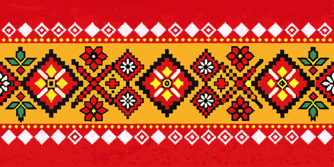 vector illustration ukrainian folk seamless