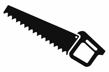 hacksaw line art silhouette vector illustration