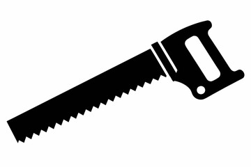hacksaw line art silhouette vector illustration