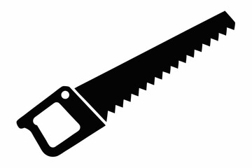 hacksaw line art silhouette vector illustration