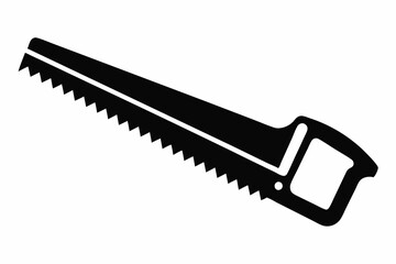 hacksaw line art silhouette vector illustration