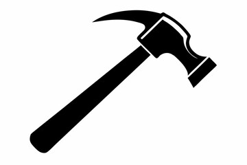 hammer line art silhouette vector illustration