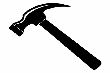 hammer line art silhouette vector illustration