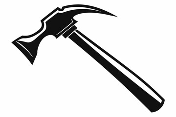 hammer line art silhouette vector illustration