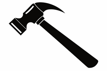 hammer line art silhouette vector illustration