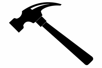 hammer line art silhouette vector illustration