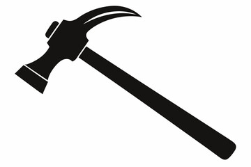 hammer line art silhouette vector illustration