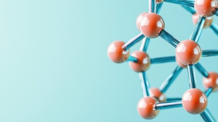 Obraz premium Colorful molecular structure with vibrant spheres and rods