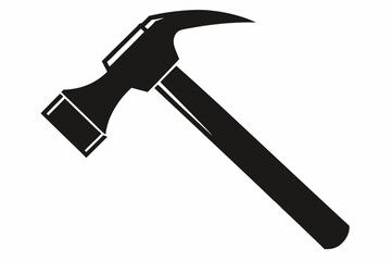 hammer line art silhouette vector illustration