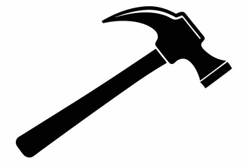 hammer line art silhouette vector illustration