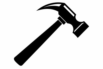 hammer line art silhouette vector illustration