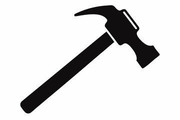 hammer line art silhouette vector illustration