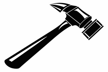 hammer line art silhouette vector illustration
