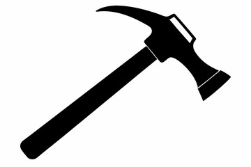 hammer line art silhouette vector illustration