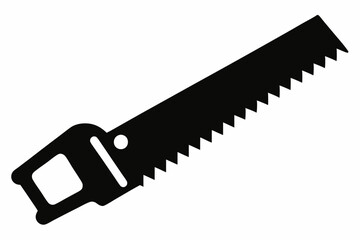handsaw line art silhouette vector illustration