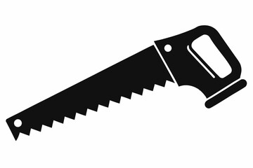 handsaw line art silhouette vector illustration